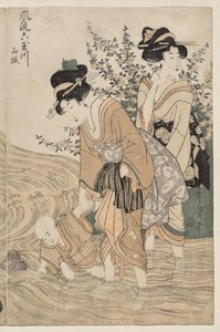 Yamashiron maakunta sarjasta Fashionable Six Jewel Rivers (Furyu Mu Tamagawa) tekijältä Kitagawa Utamaro