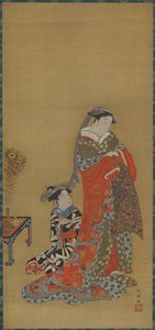 Kurtesaani ja hoitaja, 1700-luvun loppu - 1800-luvun alku.