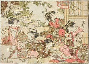 Otawarayan kurtisaanit kirjasta "Mirror of Beautiful Women of the Pleasure Quarters (Seiro bijin awase sugata kagami)," voi. 2 tekijältä Kitao Shigemasa