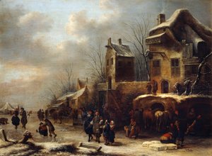 Luistinrata joella, 1665 tekijältä Klaes Molenaer