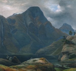 Saapuminen Nærøyfjordeniin ( vuono)