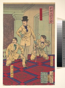 Illustration des Großen Koreanischen Krieges tekijältä Kobayashi Kiyochika