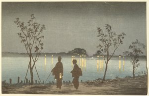 Yö Sumidajoella tekijältä Kobayashi Kiyochika