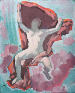 Figurenbild - Maalaus hahmosta ... (öljy kankaalle) tekijältä Koloman Moser