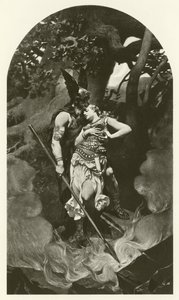 Wotan jättää Brunhildin (syväpaino) tekijältä Konrad Dielitz