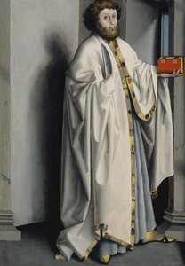 Pyhä Bartolomeus Heilspiegelin alttaritaulusta, noin 1435 (sekatekniikka tammipaneelille). tekijältä Konrad Witz