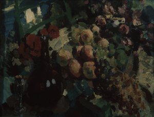 Asetelma. Viiniköynnös ja hedelmät, 1917 tekijältä Konstantin Alekseevich Korovin