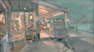 Teehuone Krimillä tekijältä Konstantin Alekseevich Korovin