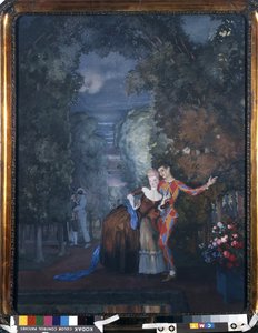 Harlekiini ja nainen, 1912 (wc ja guassi kartongille)