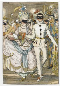 Kuvitus kirjalle The Book of the Marquise tekijältä Konstantin Andreevic Somov