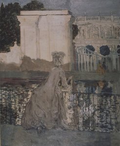 Nainen lammen rannalla tekijältä Konstantin Andreevic Somov