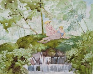 Rakastajat maisemassa tekijältä Konstantin Andreevic Somov
