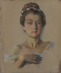 Alexandra Levchenkon muotokuva, 1934 tekijältä Konstantin Andreevic Somov