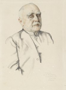 Mihail Vasiljevitš Braikevitšin muotokuva, 1934 gGrafiitti ja värilliset liidut, kanto värjäytyneellä paperilla) tekijältä Konstantin Andreevic Somov