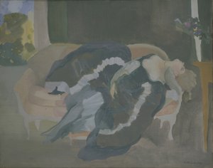 Nukkuva nuori nainen tekijältä Konstantin Andreevic Somov