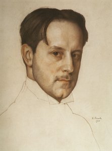 Mstislav Dobuzhinskyn muotokuva 1875-1957, 1910. tekijältä Konstantin Andreyevich Somov