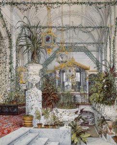 Talvipalatsin sisätilat. Keisarinna Aleksandra Fjodorovnan talvipuutarha, 1860-luku