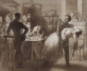 Kuvitus M. Lermontovin runoon Tambovin rahastonhoitajan vaimo, 1862 tekijältä Konstantin Dmitrievich Flavitski