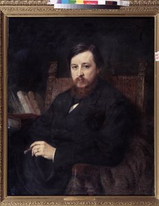 Säveltäjä Mihail P. Azanchevsky (Azanchevsky) (1839-1881) muotokuva (Säveltäjä M. P. Azanchevskyn muotokuva). Maalaus: Konstantin Jegorovich Makovski (Constantin Makovsky) (1839-1915), öljy kankaalle tekijältä Konstantin Egorovich Makovsky