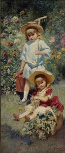 Taiteilijoiden lasten muotokuva, 1882 tekijältä Konstantin Egorovich Makovsky