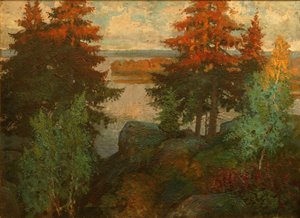 Syksyinen maisema, 1920 tekijältä Konstantin Ivanovich Gorbatov