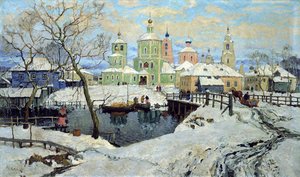 Pieni kylä Torzhok, 1917. tekijältä Konstantin Ivanovich Gorbatov