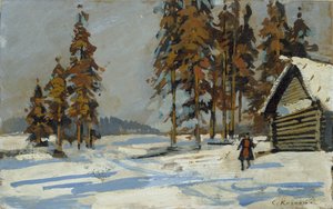 Talvimaisema, 1900-luvun alku tekijältä Konstantin Korovin