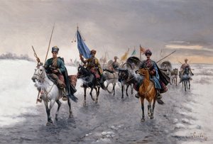 Kultakuljetus Siperiassa (öljy kankaalle) tekijältä Konstantin Stoilov