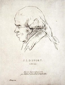Jean-Louis Duport 80-vuotiaana (1749-1819) (etsaus) tekijältä Korblin (after)