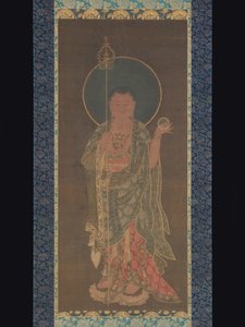 Kshitigarbhan riippuva kirjakäärö, 1300-50 tekijältä Korean School
