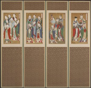 Processional Scene, Choson-dynastia (väri paperille ja silkille)