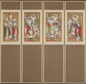 Processional Scene, Choson-dynastia (väri paperille ja silkille)