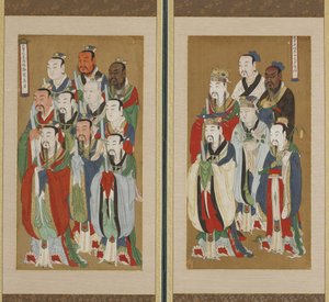 Processional Scene, Choson-dynastia (väri paperille ja silkille)