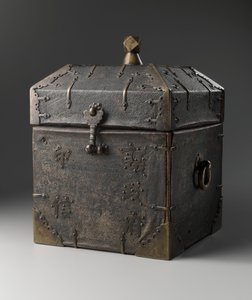 Laatikko viralliselle sinetille, 1700-luvun viimeinen puolisko (puinen nahka- ja metalliosilla) tekijältä Korean School