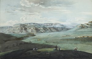 Näkymä Kaukasian mineraalivesiin ja Kislovodskin linnoitukseen, 1805