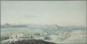 Näkymä Konstantinogorskin linnoitukselle Mashuk-vuorelta, 1805