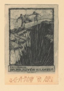 Ex libris on Illyés Sándor László Ex libris dr. IV Illyés S. Lászlo (otsikko esineessä)