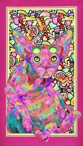 Psykedeelinen sphynx-kissa tekijältä Kostyantin Malginov