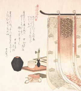 Seinä ja astiat suitsutusseremoniaan, 1800-luku. tekijältä Kubo Shunman