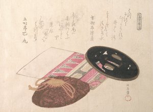 Tsuban miekkasuoja ja laukut, 1800-luku. tekijältä Kubo Shunman