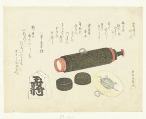 Tes Cope, Netsuke Plan d Calligraphy Pied Back tekijältä Kubota Shunman