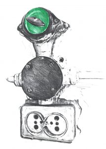 Steampunk-tyylinen avaruuslaite tekijältä Kulik
