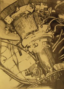 Vintage-koneen luonnos