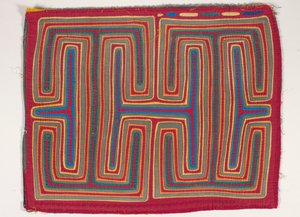 Shirt Panel (mola), n. 1950 (applikoitu puuvilla) tekijältä Kuna Indian Culture