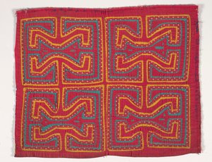 Shirt Panel (mola), n. 1950 (applikoitu puuvilla) tekijältä Kuna Indian Culture