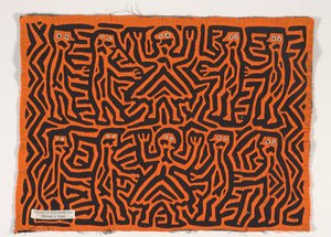 Shirt Panel (mola), n. 1950 (applikoitu puuvilla) tekijältä Kuna Indian Culture