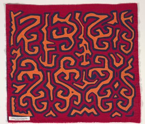 Paitapaneeli (mola) (applikoitu puuvilla) tekijältä Kuna Indian Culture