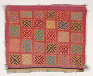 Paitapaneeli (mola) (applikoitu puuvilla) tekijältä Kuna Indian Culture