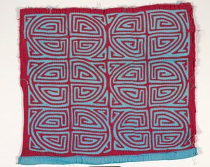 Paitapaneeli (mola) (applikoitu puuvilla) tekijältä Kuna Indian Culture