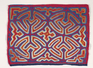 Paitapaneeli (mola) (applikoitu puuvilla) tekijältä Kuna Indian Culture